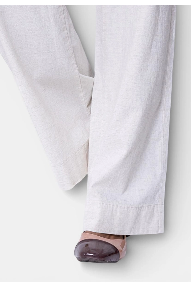 Produto Calça Pitt Alfaiataria Wide Leg Feminina Linho 
