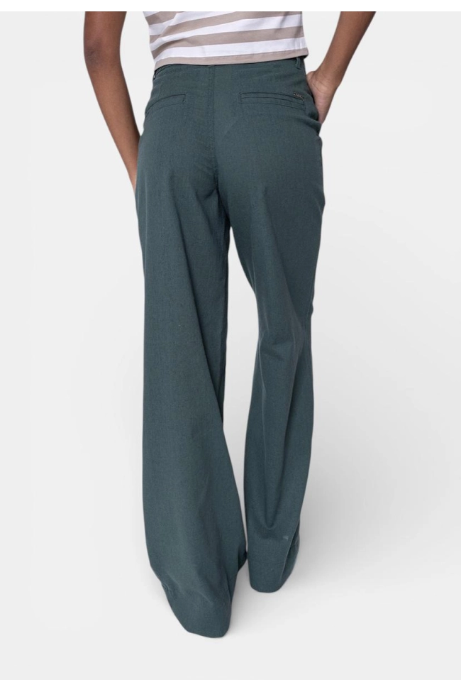 Produto Calça Pitt Linho Bolso Faca Feminina Verde 