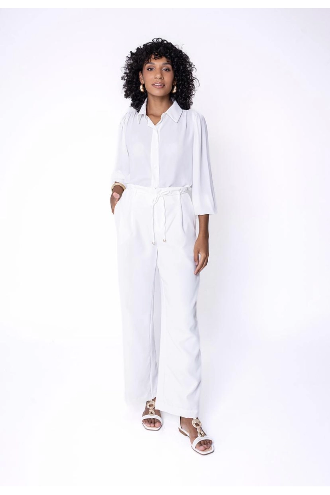 Produto Calça Rovitex Alfaiataria Feminina Off White