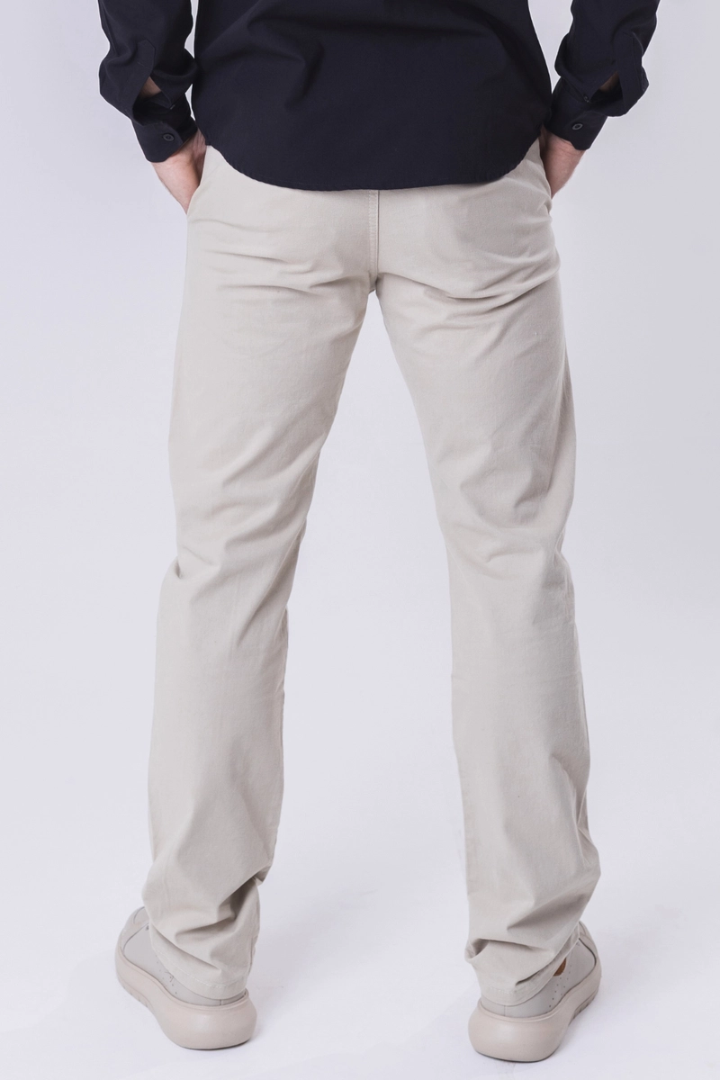 Calça Vilejack Sarja Reta Masculina Areia Produto Calça Vilejack Sarja Reta Masculina Areia