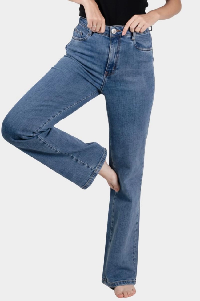 Produto Calça Voox Wide Leg Feminina Jeans