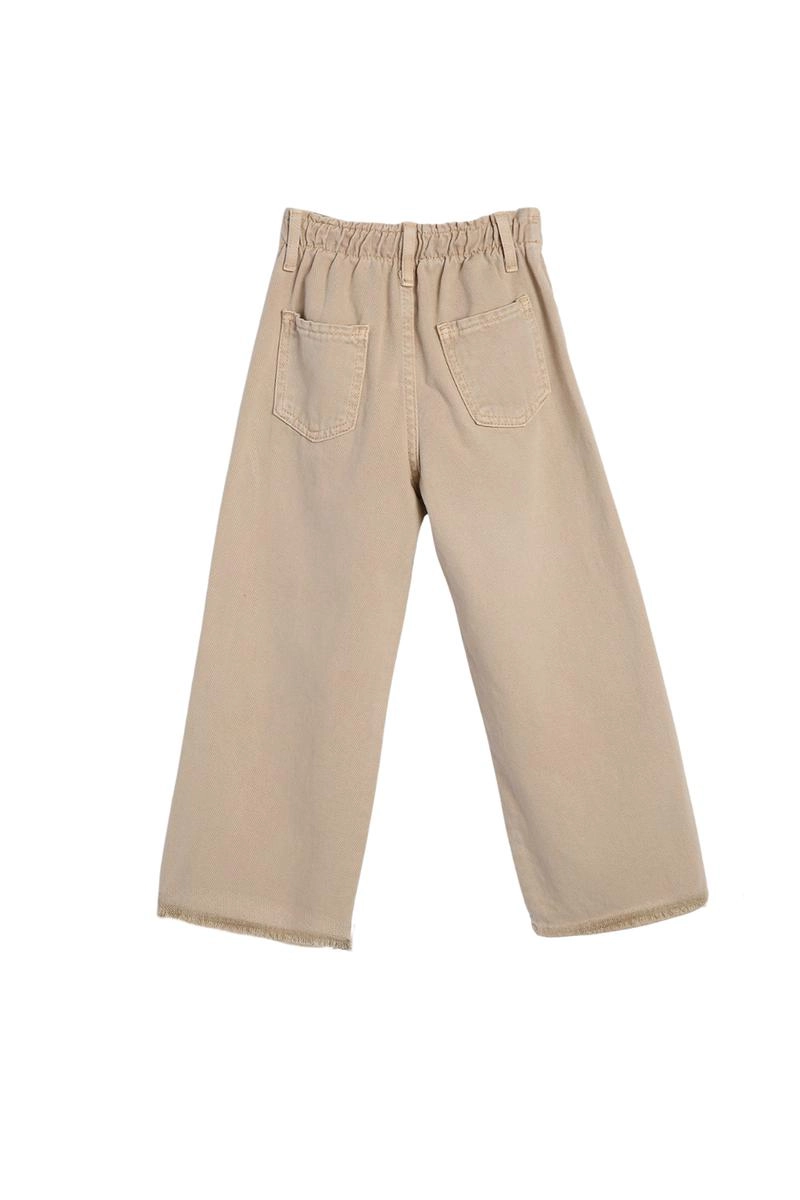 Calça Meleko Teko Wide Sarja Infantil Feminina Caqui Produto Calça Meleko Teko Wide Sarja Infantil Feminina Caqui