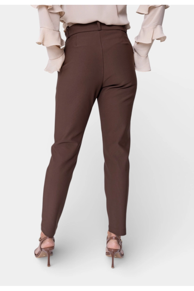 Produto Calça Bonequim Alfaiataria Feminina Marrom 