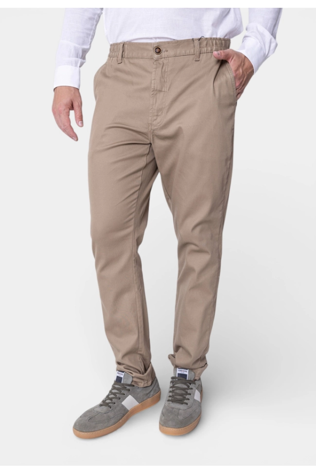 Produto Calça DLZ Slim Sarja Masculina Bege