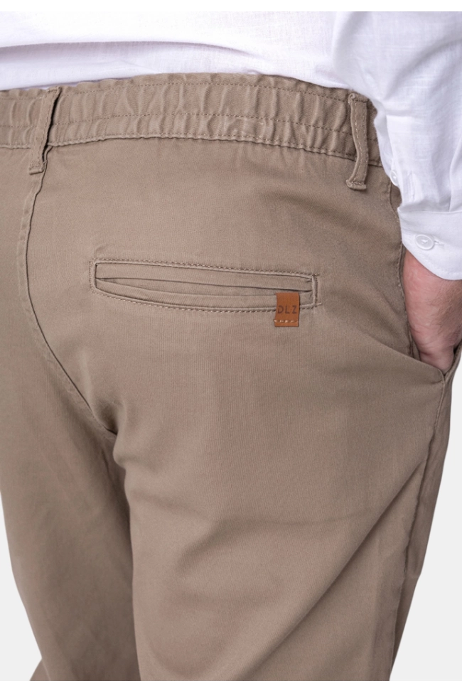 Produto Calça DLZ Slim Sarja Masculina Bege