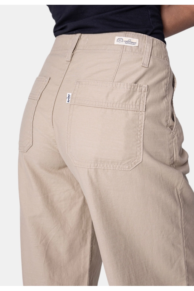Produto Calça Levis Wide Leg Sarja Feminina Bege