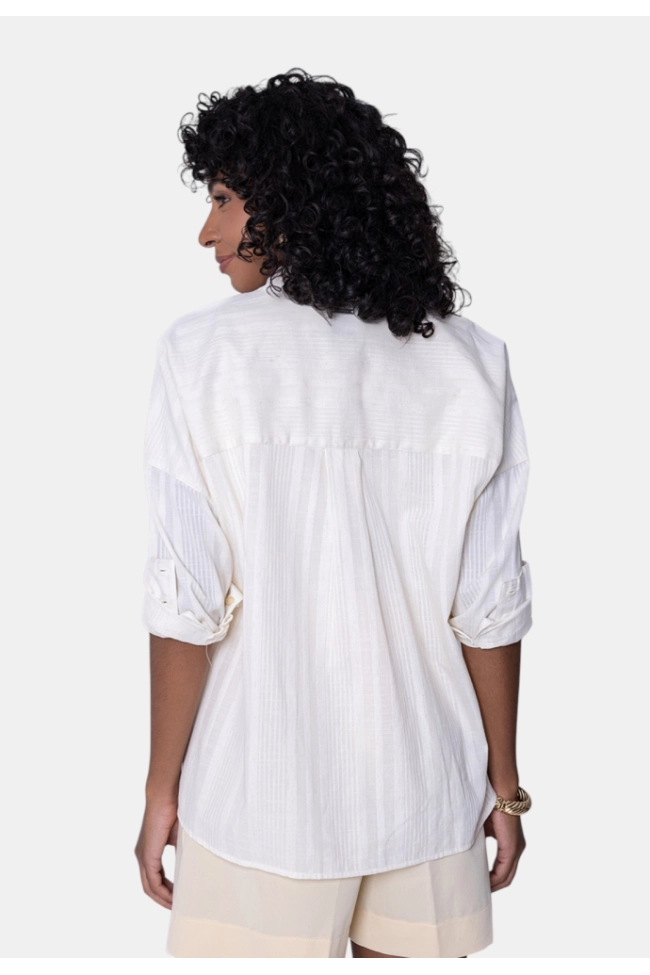 Produto Camisa Calvin Klein Listrada Feminina 