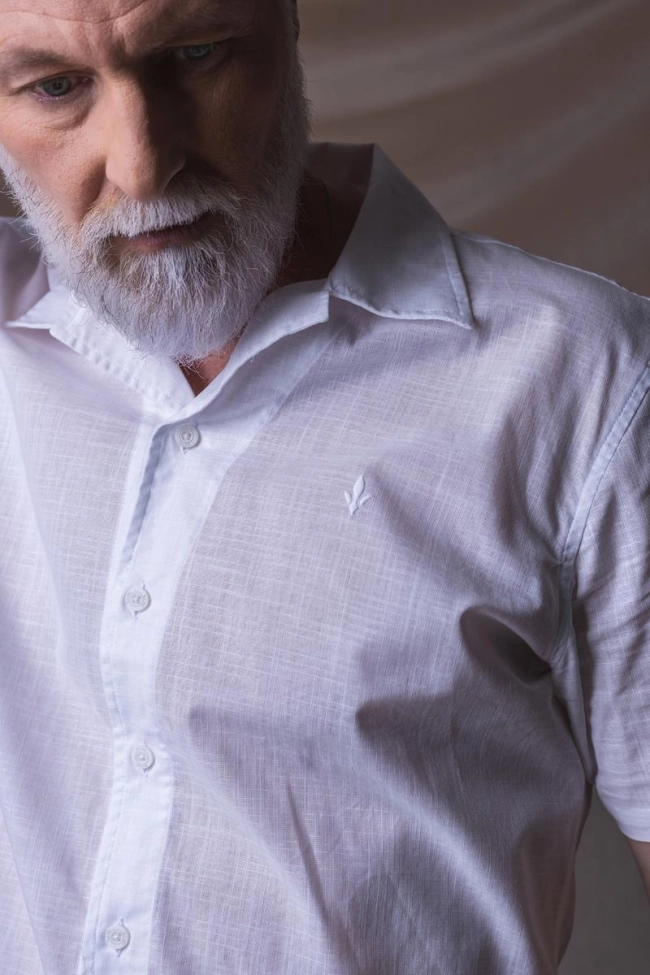 Produto Camisa Dlz Manga Curta Linho Branco 