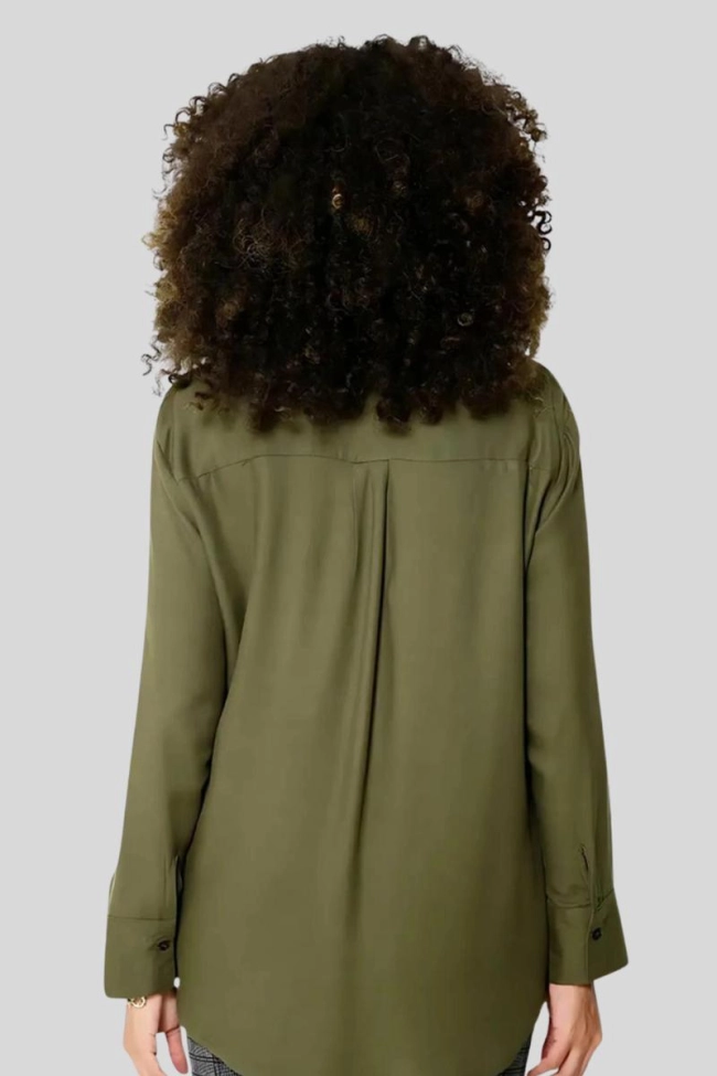 Produto Camisa Ellen One Lapela Femina Verde Militar