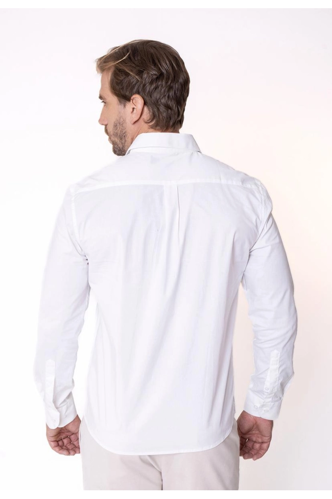 Produto Camisa Ellus Manga Longa Masculina Branca