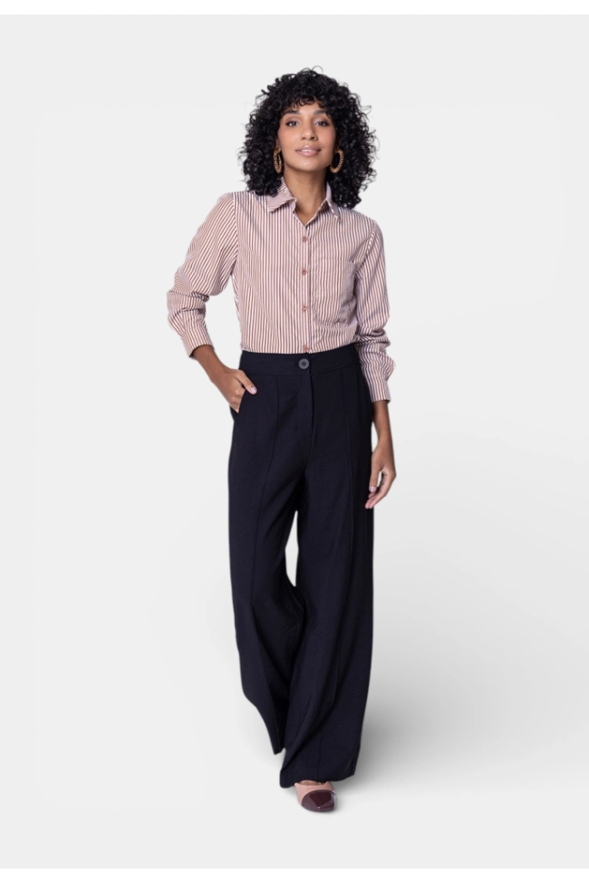 Produto Camisa Gabip Listrada Feminina Canela