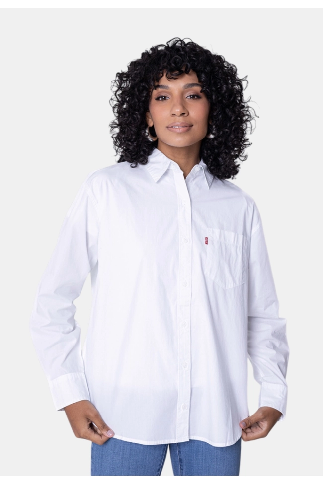 Produto Camisa Levis Manga Longa Feminina Branca