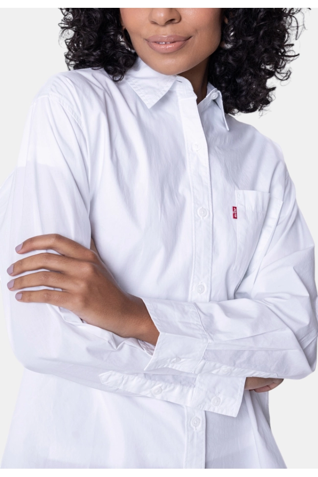 Produto Camisa Levis Manga Longa Feminina Branca