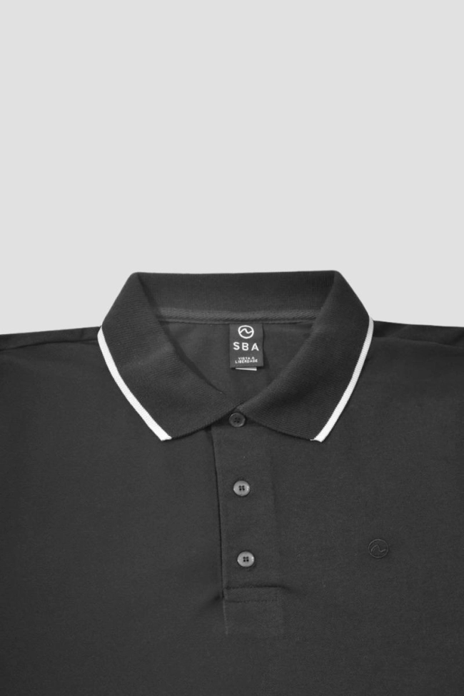 Produto Camisa Polo SBA Masculino Preta