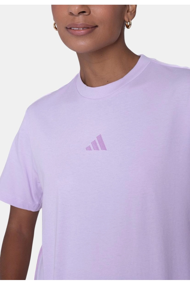 Produto Camiseta Adidas 3 Stripes Feminina Lilás