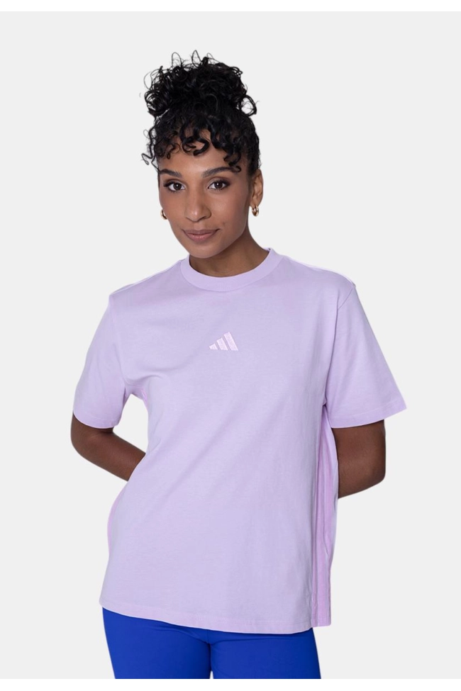 Produto Camiseta Adidas 3 Stripes Feminina Lilás