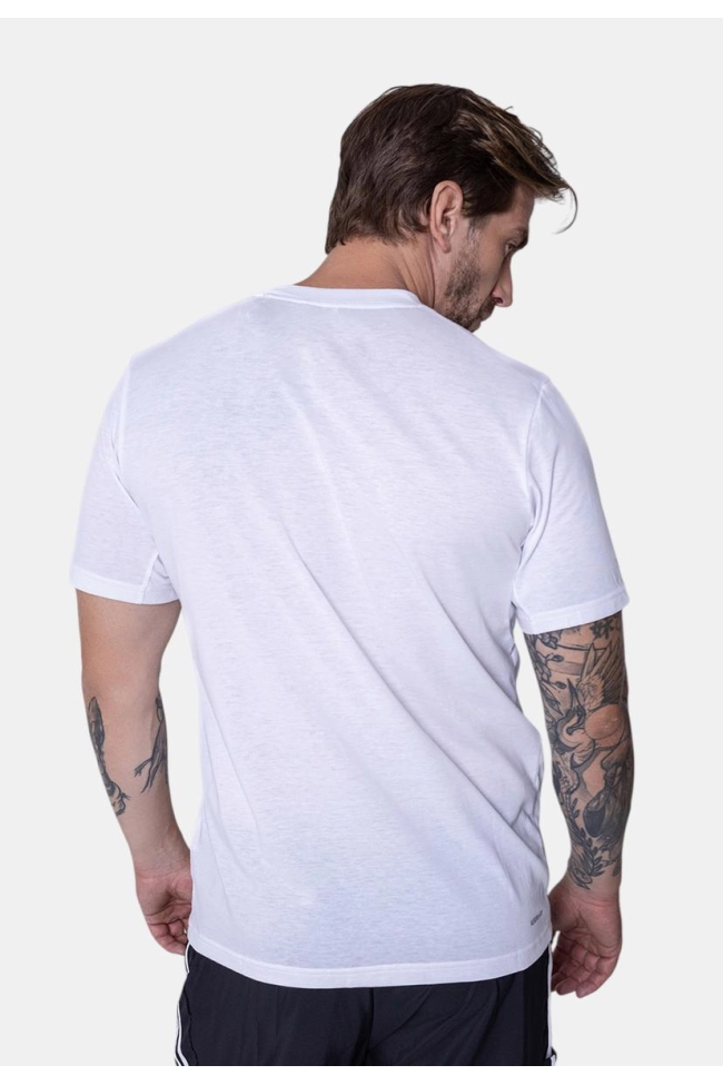 Produto Camiseta Adidas Manga Curta Logo Masculina Branca 