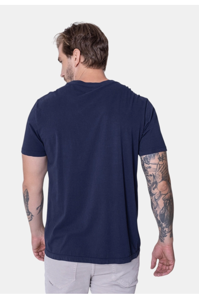 Produto Camiseta Ellus Manga Curta Masculina Marinho