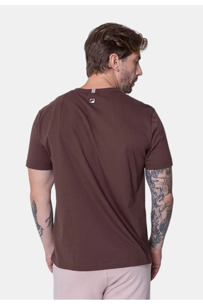 Produto Camiseta Fila Manga Curta Masculina Marrom