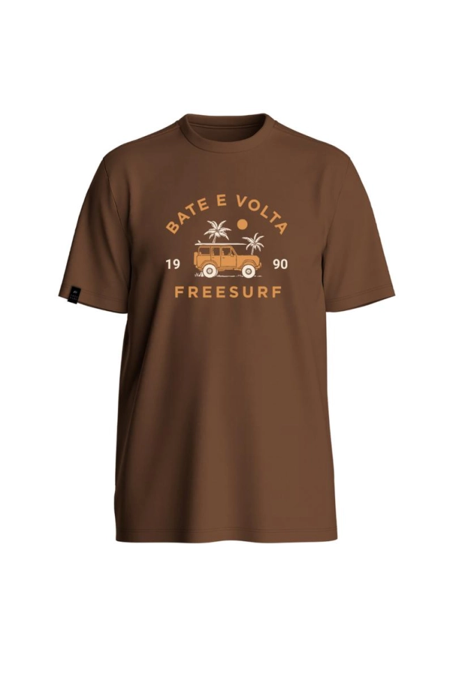 Produto Camiseta FreeSurf Manga Curta Estampado Masculino Marrom 