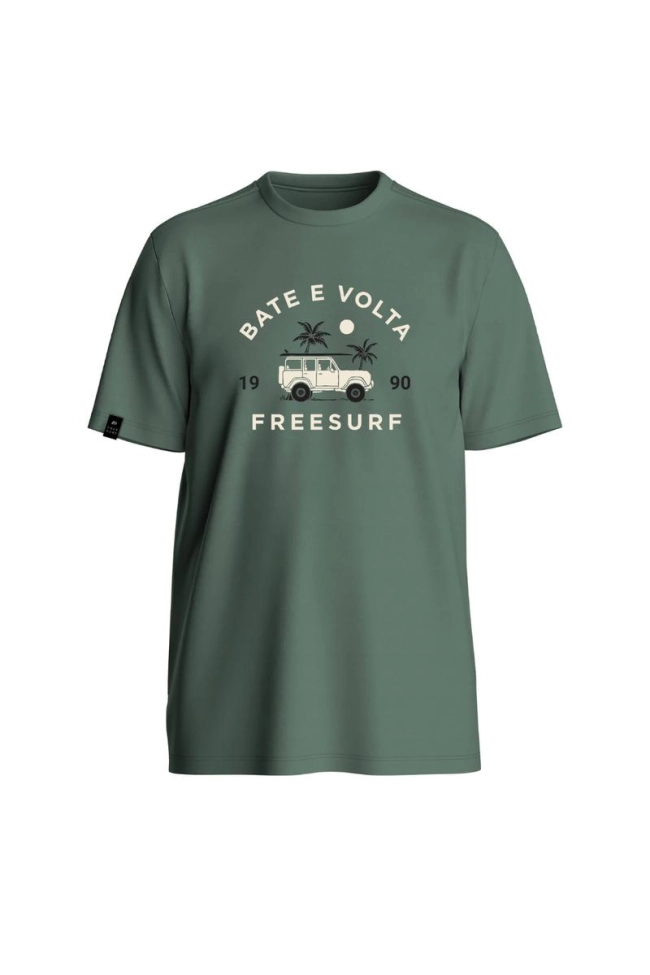 Camiseta FreeSurf Manga Curta Estampado Masculino Verde Produto Camiseta FreeSurf Manga Curta Estampado Masculino Verde