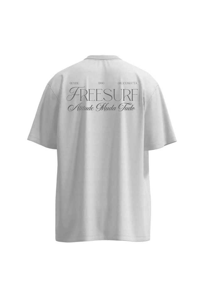 Camiseta FreeSurf Manga Curta Over Masculino Branco Produto Camiseta FreeSurf Manga Curta Over Masculino Branco