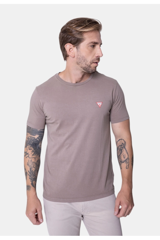 Produto Camiseta Guess Triângulo Masculina Bege