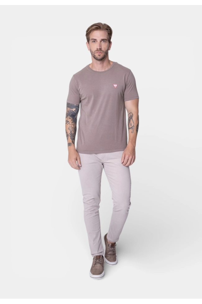 Produto Camiseta Guess Triângulo Masculina Bege