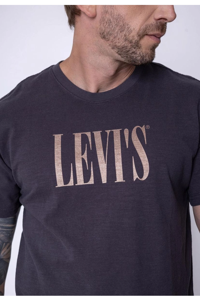 Produto Camiseta Levis Manga Curta Relaxed Fit Masculina Marrom