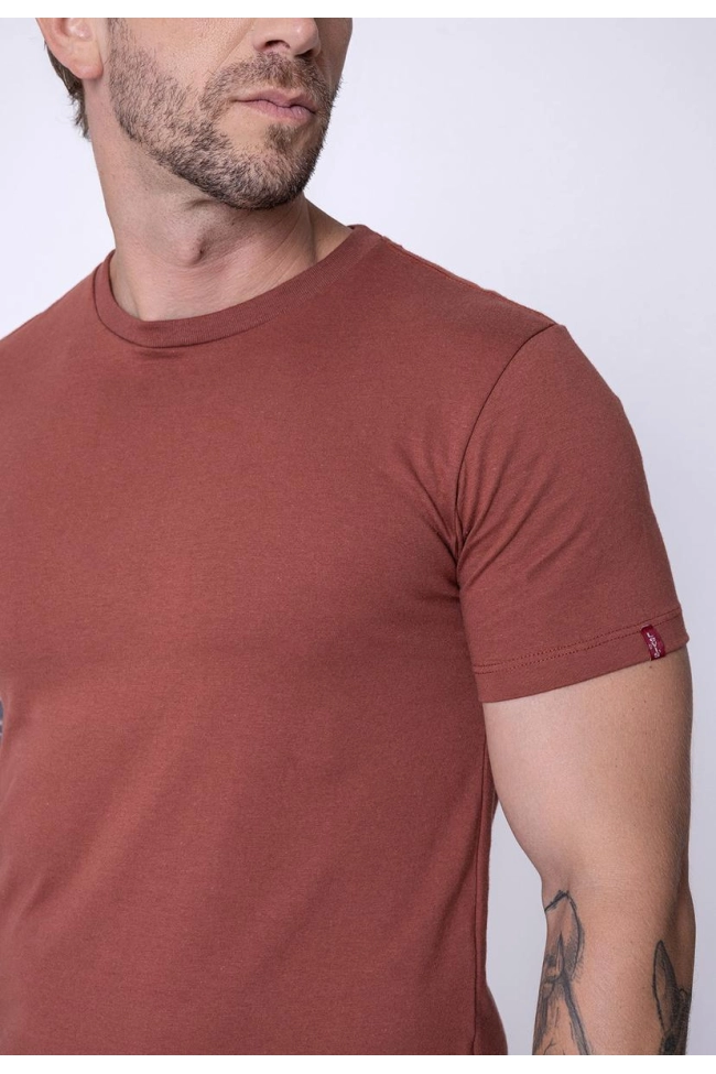 Produto Camiseta Levis Slim Tab Masculina Terracota