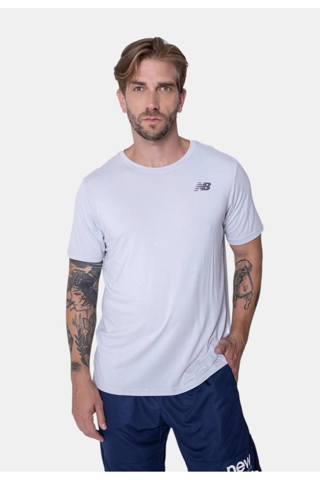 Produto Camiseta New Balance Manga Curta Masculina Chumbo