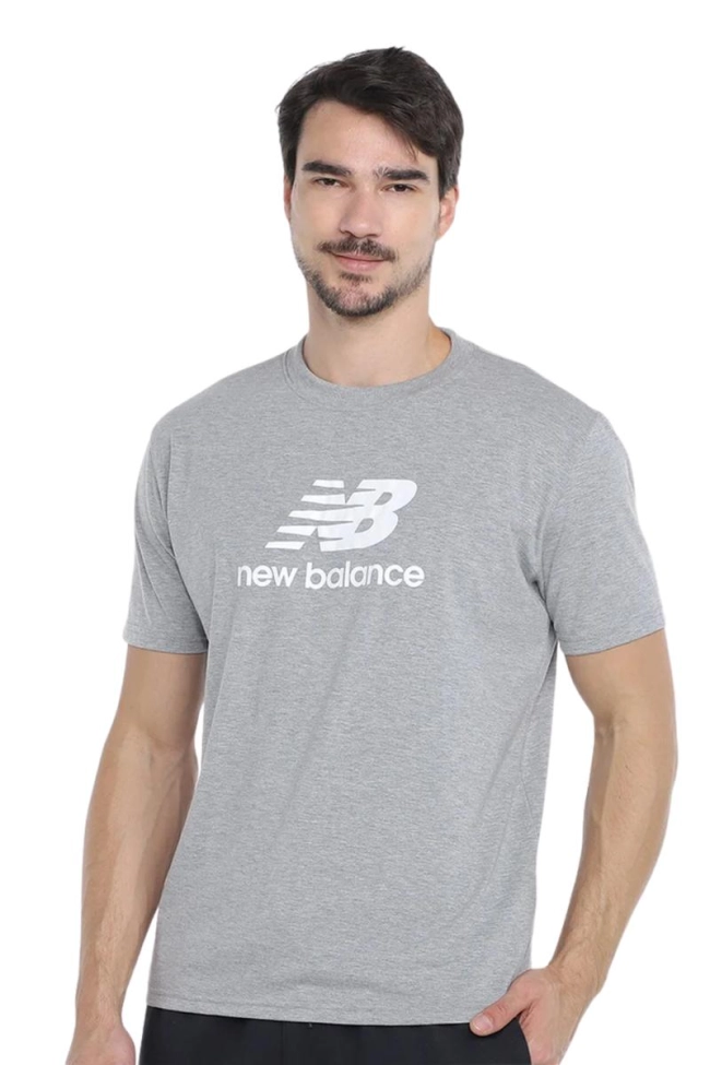Camiseta New Balance Manga Curta Masculino Cinza Produto Camiseta New Balance Manga Curta Masculino Cinza