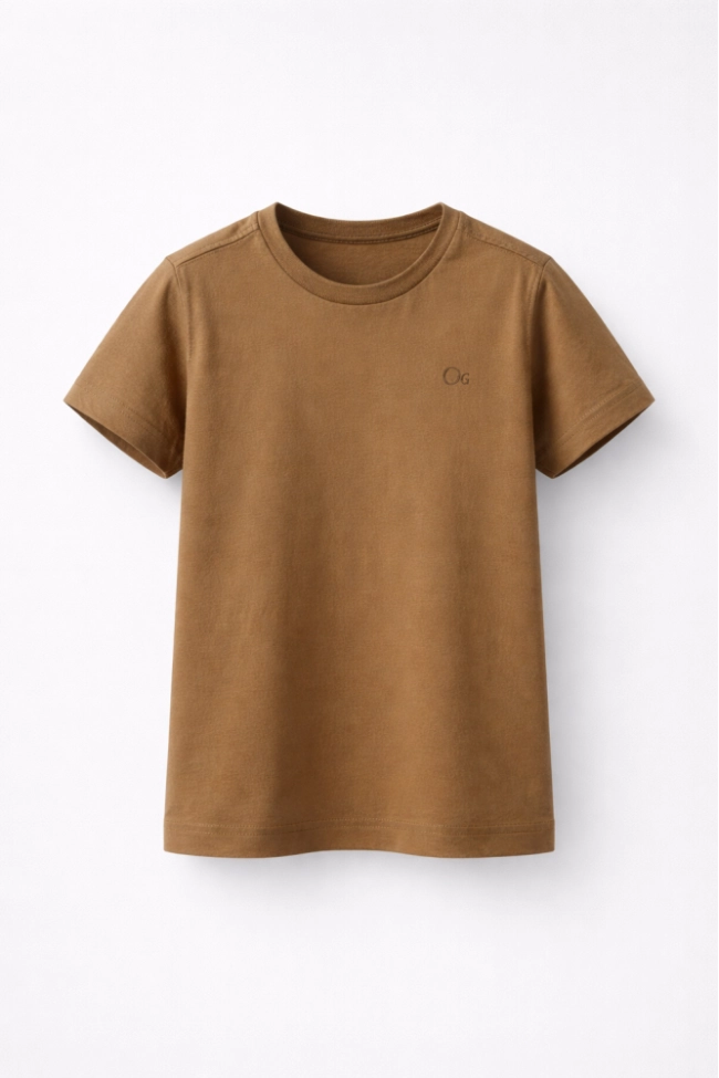 Produto Camiseta Ogochi Manga Curta Básica Juvenil Masculina Camel