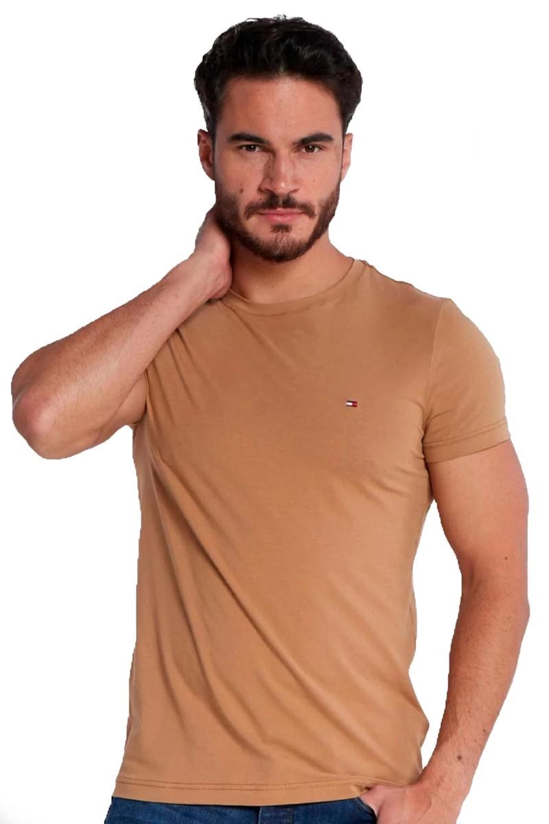 Produto Camiseta Tommy Hilfiger Basic Masculina Caqui