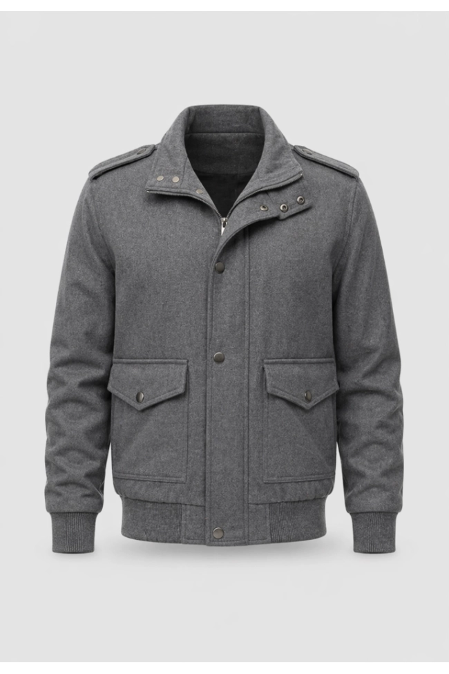 Produto Casaco Crocker Lã Batida Masculino Cinza