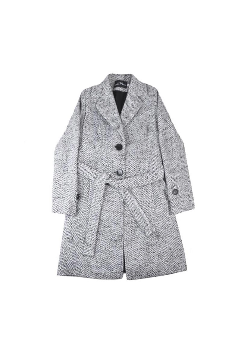 Casaco La Marca Lã Batida Sem Capuz Feminino Preto Mescla Produto Casaco La Marca Lã Batida Sem Capuz Feminino Preto Mescla