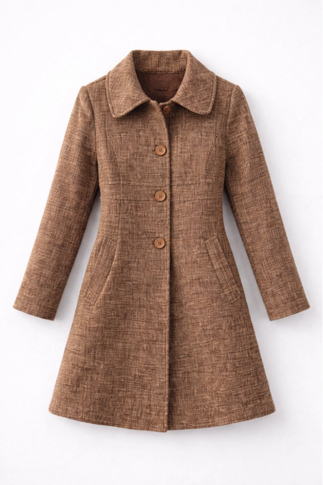 Produto Casaco La Marca Lã Batida Longo Feminino Café Mescla