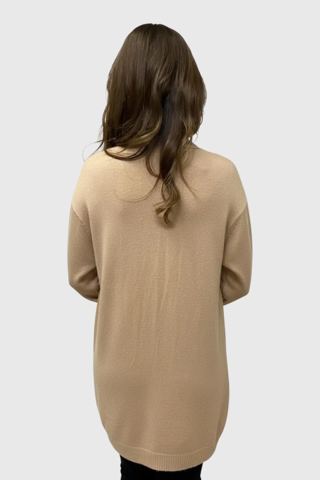 Produto Casaco Mooncity Em Tricot Feminino Areia 