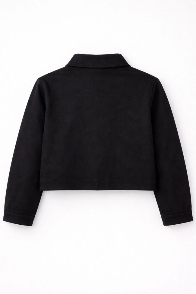 Produto Casaco Rovitex Suede Sarjado Juvenil Feminino Preto