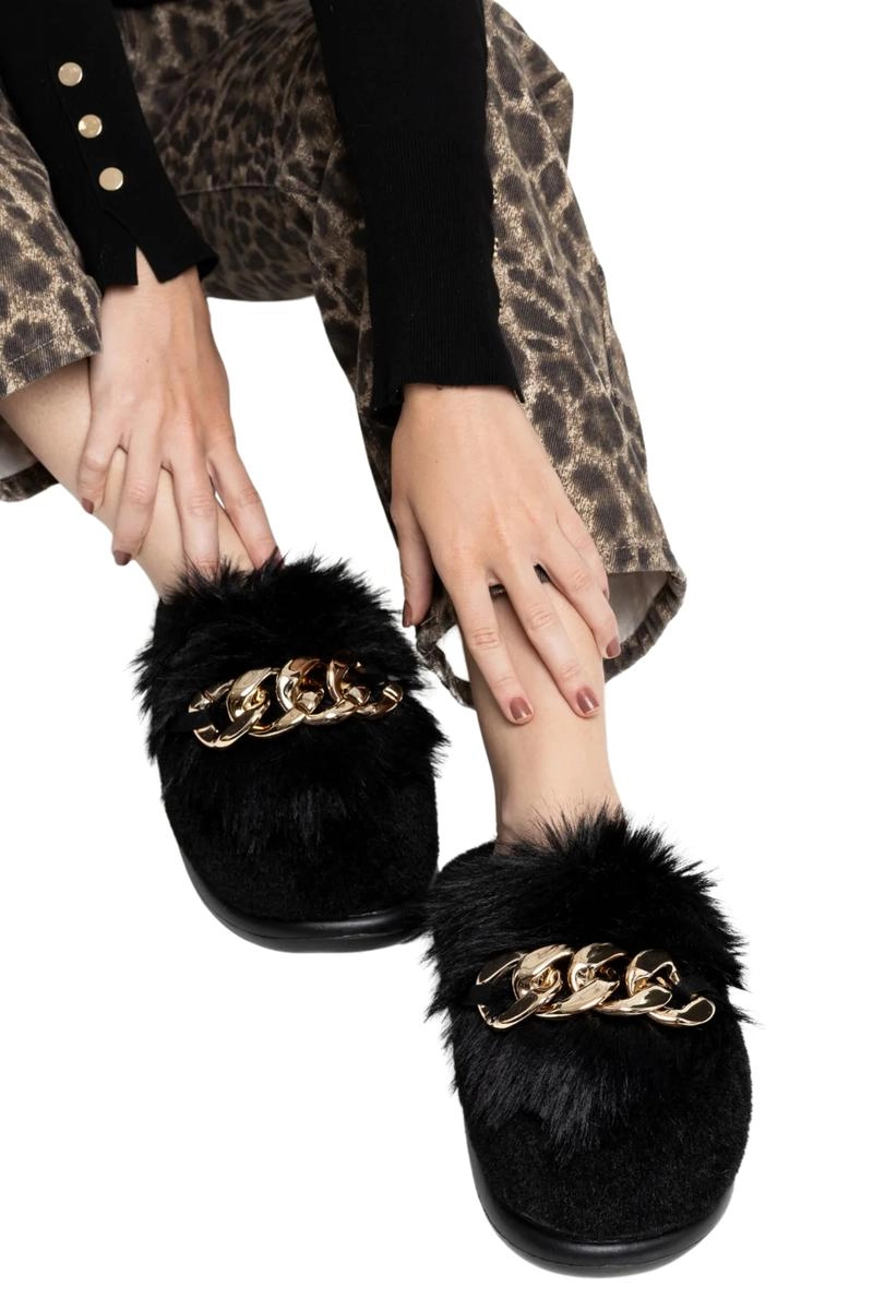 Chinelo Flowfa Pano Corrente Chloe Preta Produto Chinelo Flowfa Pano Corrente Chloe Preta