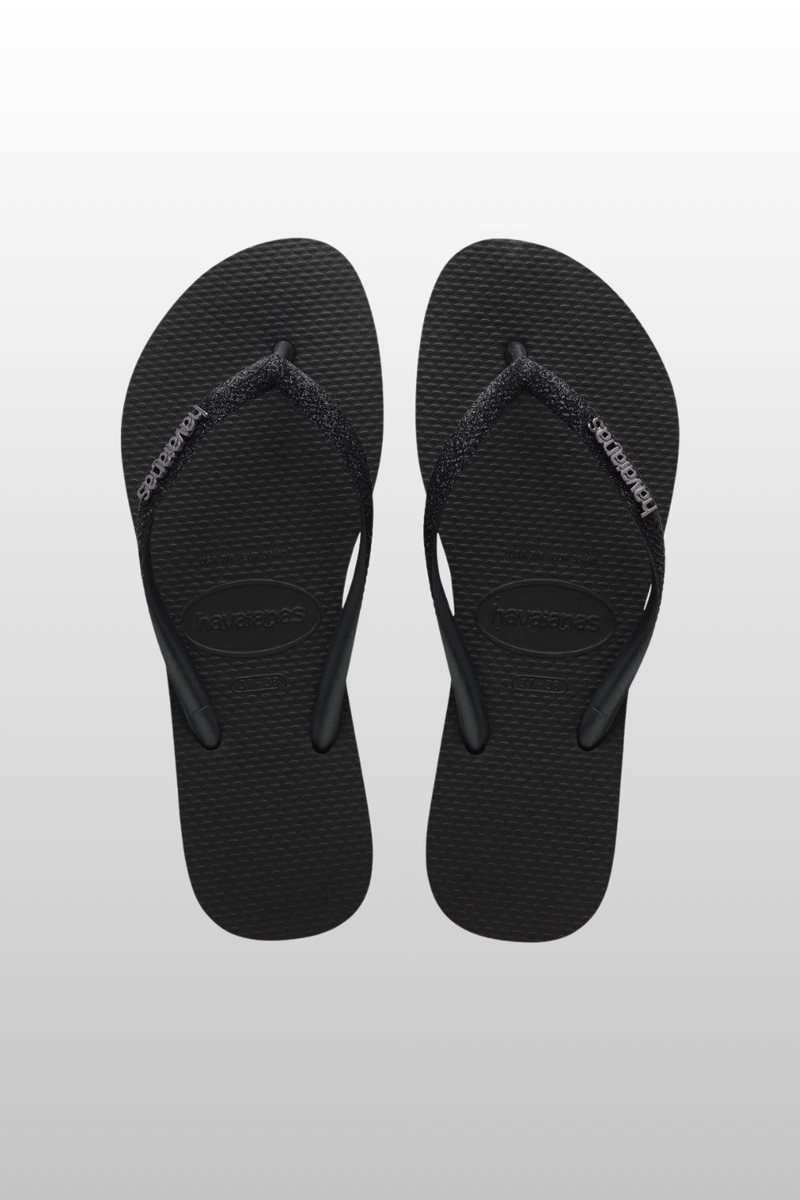 Chinelo Havaianas Slim Glitter II Feminino Preto Produto Chinelo Havaianas Slim Glitter II Feminino Preto