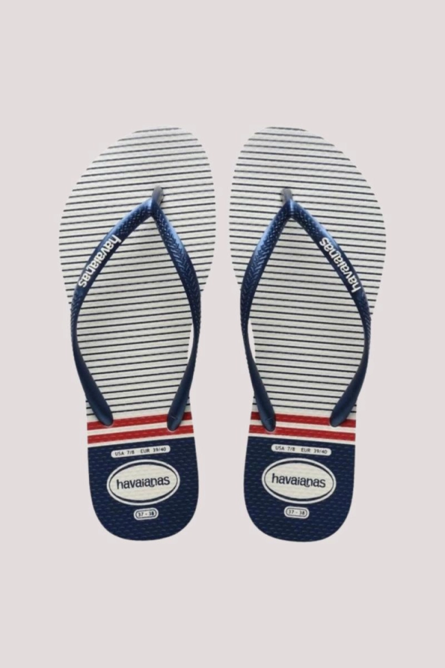 Produto Chinelo Havaianas Slim Nautical Feminino branco