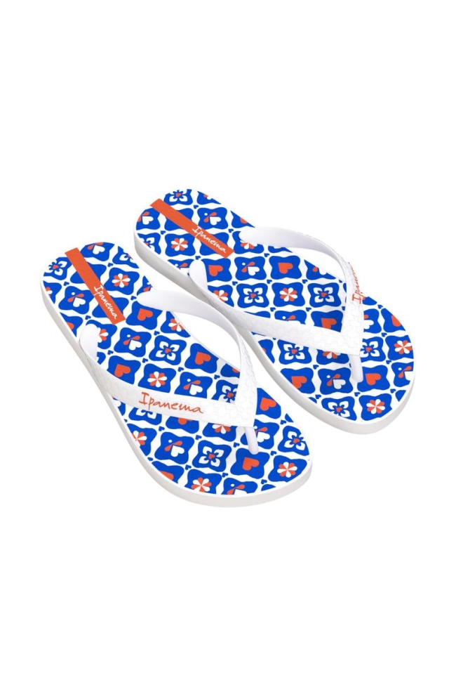 Chinelo Ipanema Grendene Feminino Branco/Azul/Vermelho Produto Chinelo Ipanema Grendene Feminino Branco/Azul/Vermelho