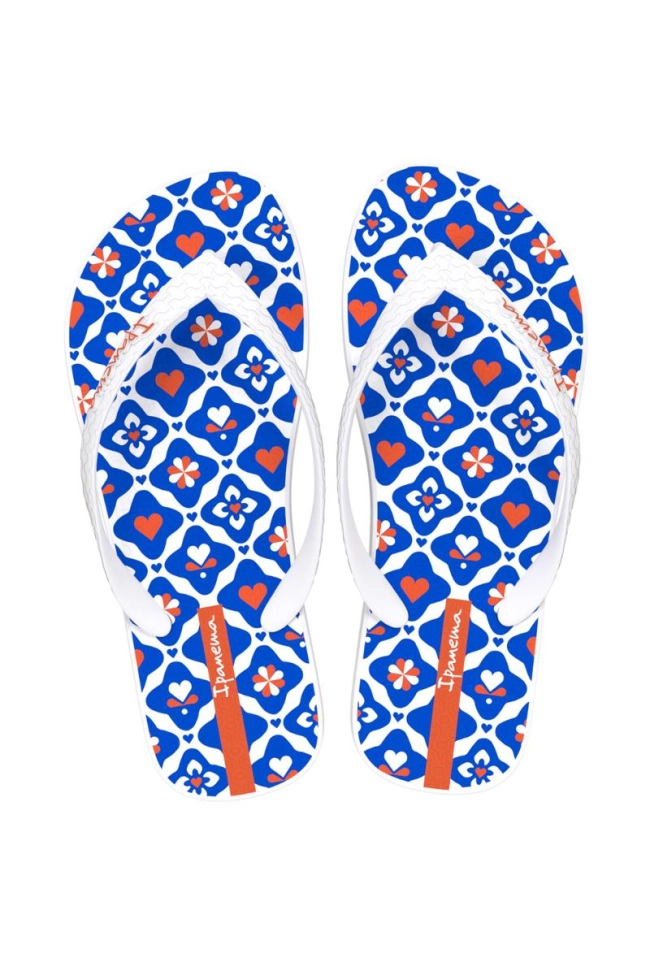 Chinelo Ipanema Grendene Feminino Branco/Azul/Vermelho Produto Chinelo Ipanema Grendene Feminino Branco/Azul/Vermelho