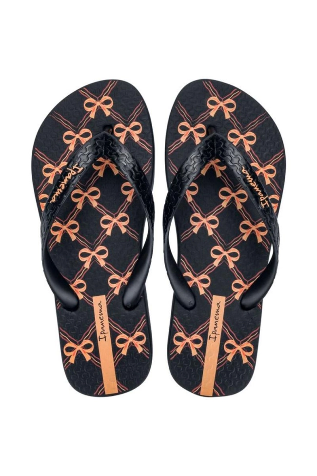 Produto Chinelo Ipanema Grendene Feminino Preto/Laranja 