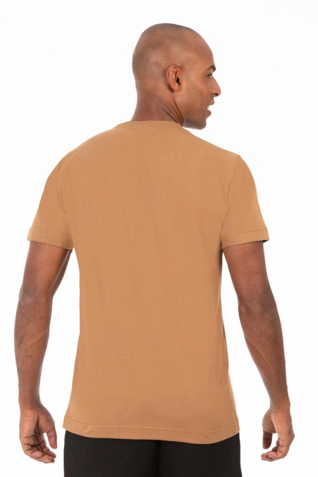 Produto Camiseta Gangster Manga Curta Algodão Masculino Marrom