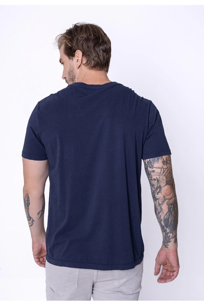 Produto Camiseta Ellus Manga Curta Masculina Marinho