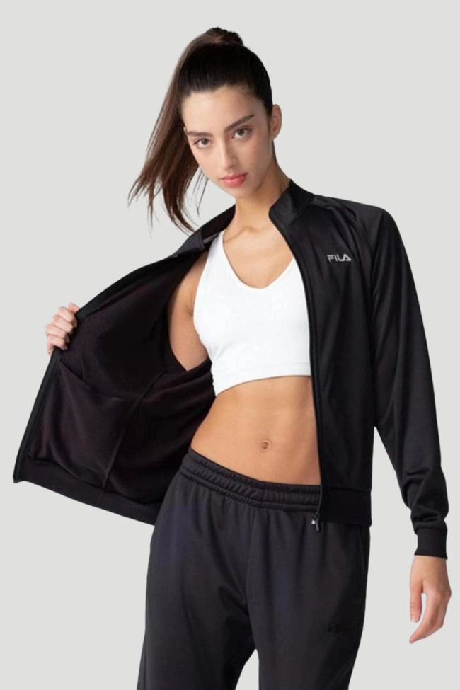 Conjunto Agasalho Fila Helanca Feminino Preto Produto Conjunto Agasalho Fila Helanca Feminino Preto