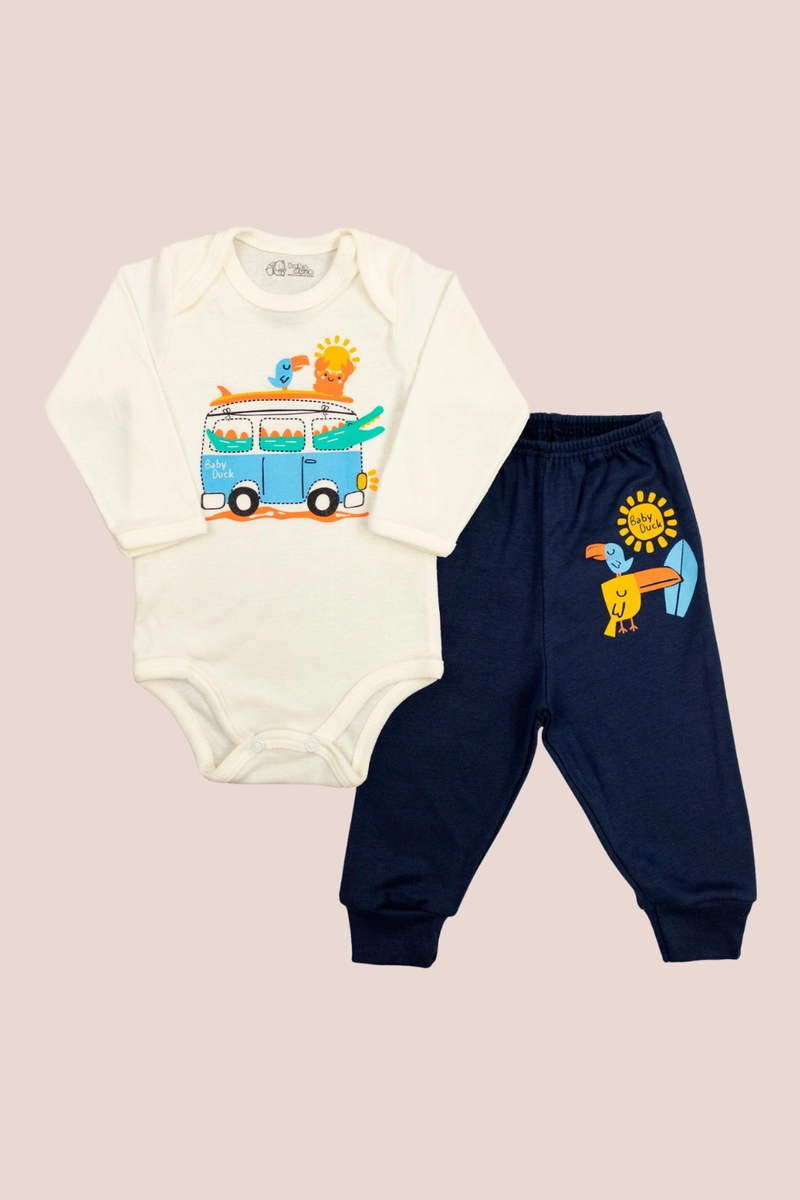 Conjunto Baby Duck Estampado Masculino Kombi Produto Conjunto Baby Duck Estampado Masculino Kombi