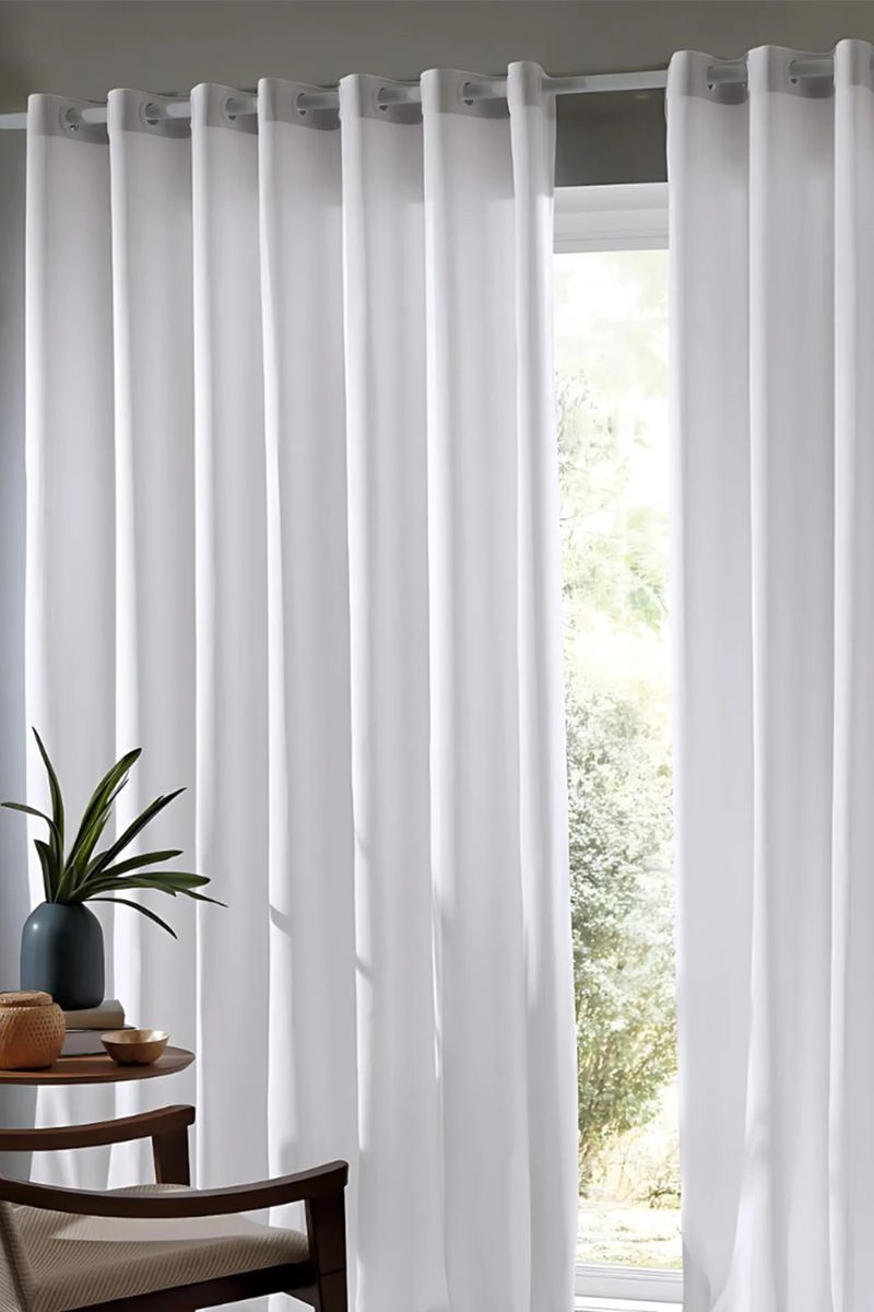 Produto Cortina Bella Janela Rustica Salta Branca 2,60m x 2,30m